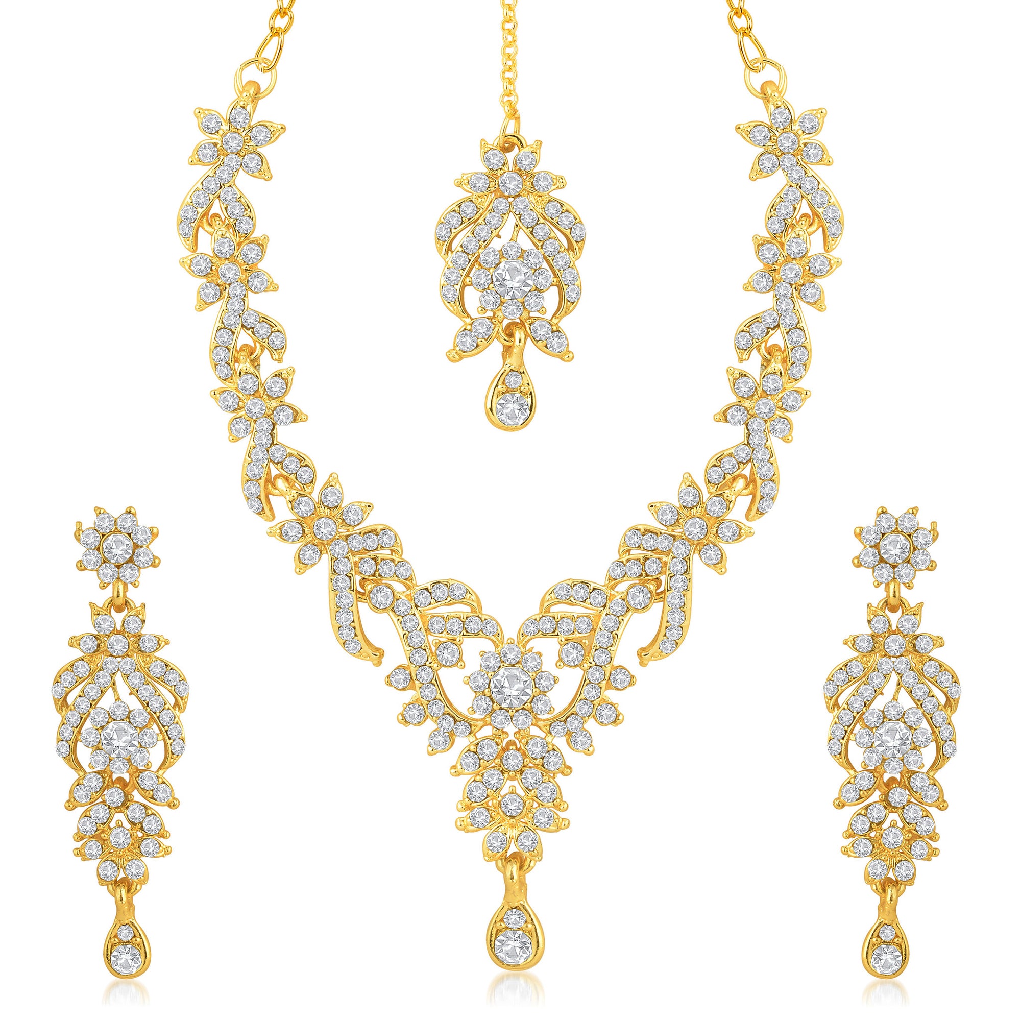 Sukkhi Pleasing 3 Pieces Necklace Set Combo-2