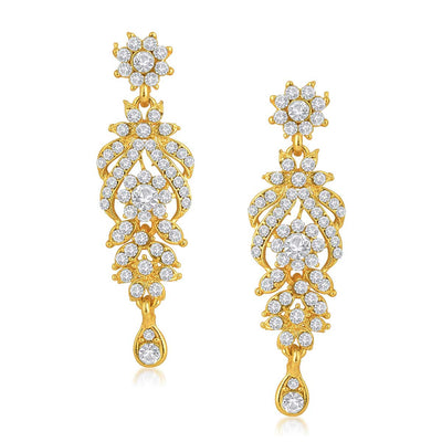 Sukkhi Trendy Gold Plated Australian Diamond Stone Studded Necklace Set