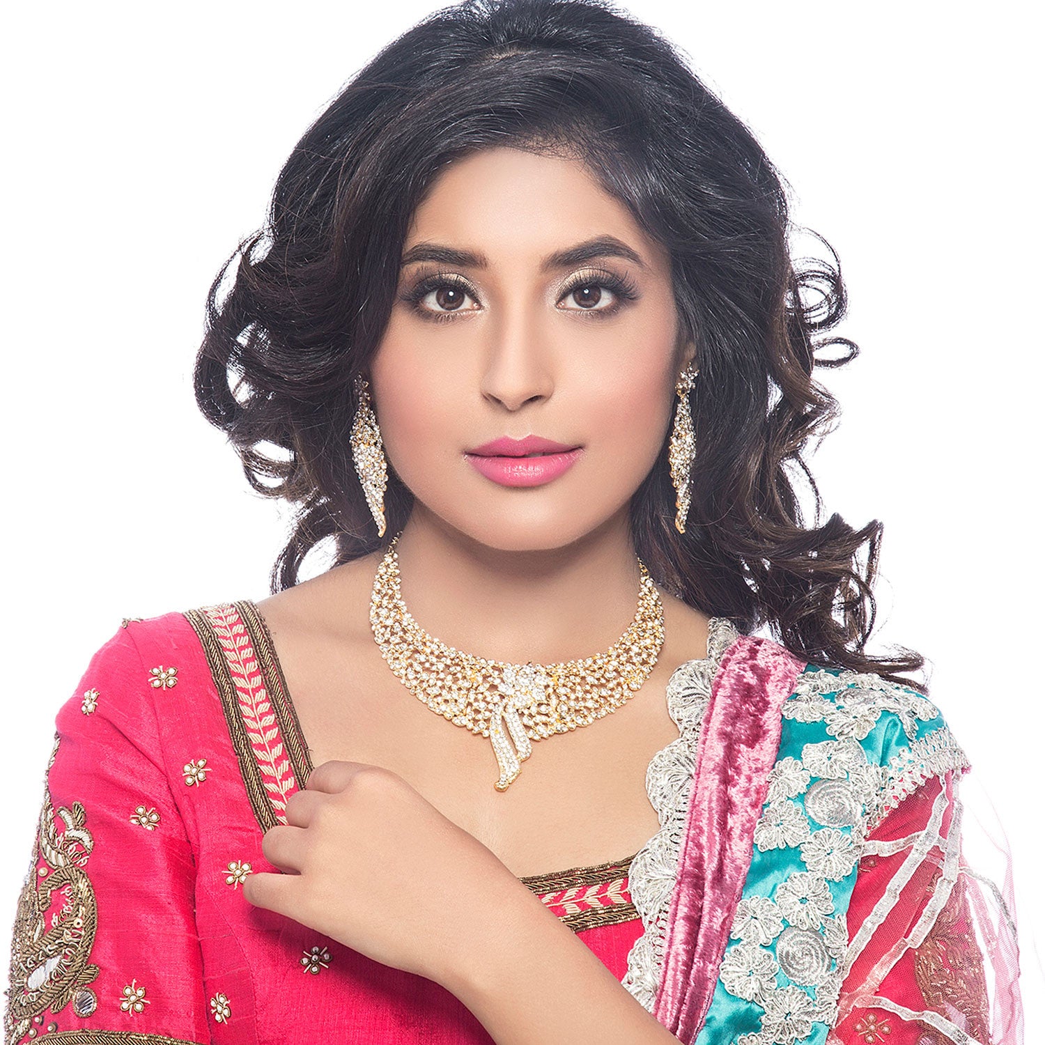 Sukkhi -  Kritika Kamra Sleek Gold plated AD Stone Party Wear Necklace Set