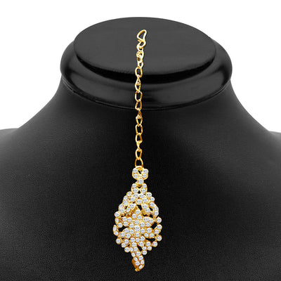 Sukkhi -  Kritika Kamra Sleek Gold plated AD Stone Party Wear Necklace Set-7