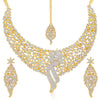 Sukkhi Sleek Gold plated AD Stone Necklace Set-4