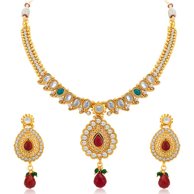 Sukkhi Graceful Gold Plated Necklace Set-1