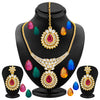 Sukkhi Pack of 15 Changeable Stone Attractive Gold Plated AD Necklace Set