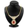Sukkhi Attractive Gold Plated AD Necklace Set with Set of 5 Changeable Stone-2