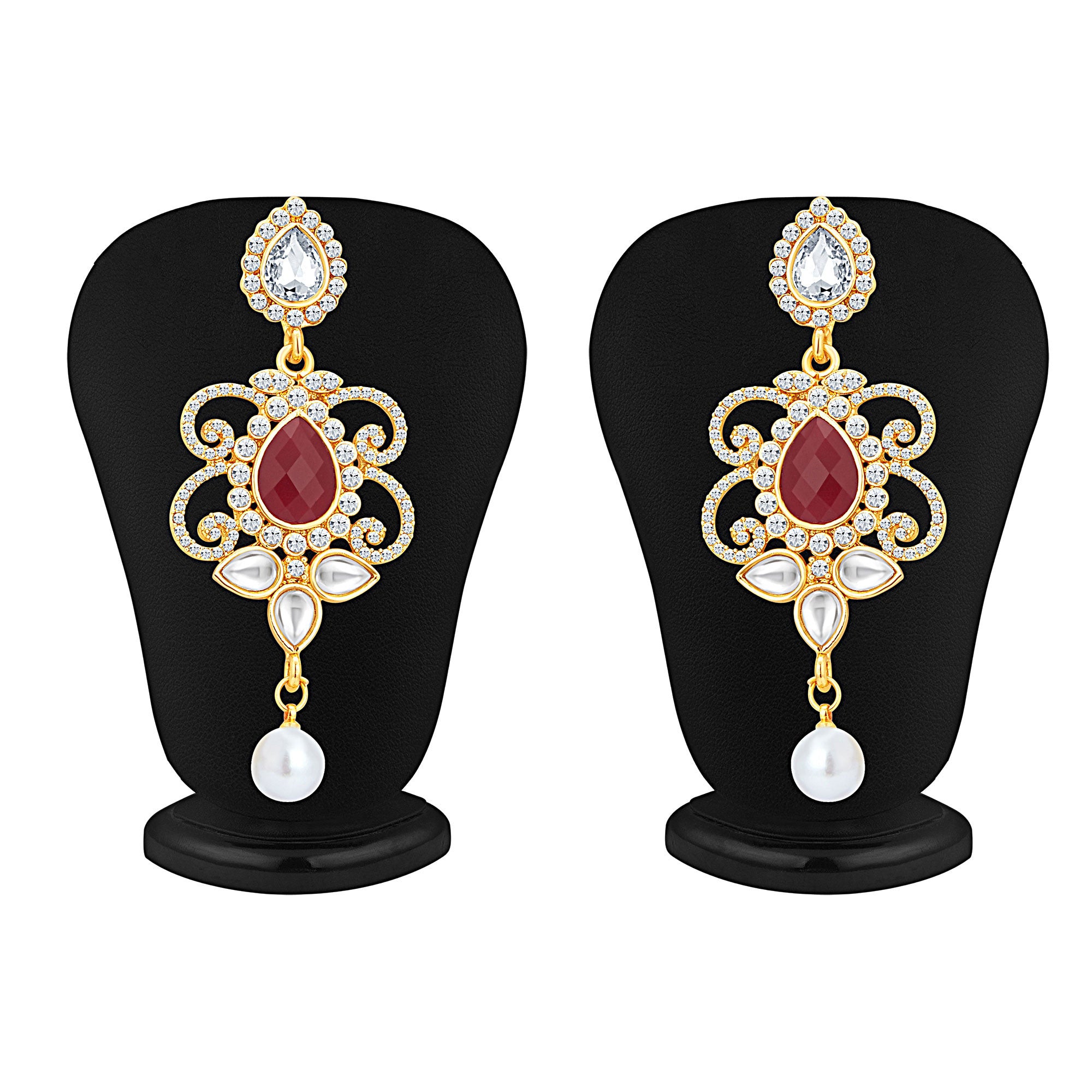 Sukkhi Sparkling Gold Plated AD Necklace Set For Women-4