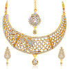 Sukkhi Amazing Gold Plated AD Set of 2 Necklace Set Combo For Women-3