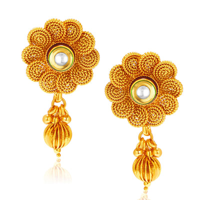 Sukkhi Eye-Catchy Jalebi Design Gold Plated Necklace Set For Women-5
