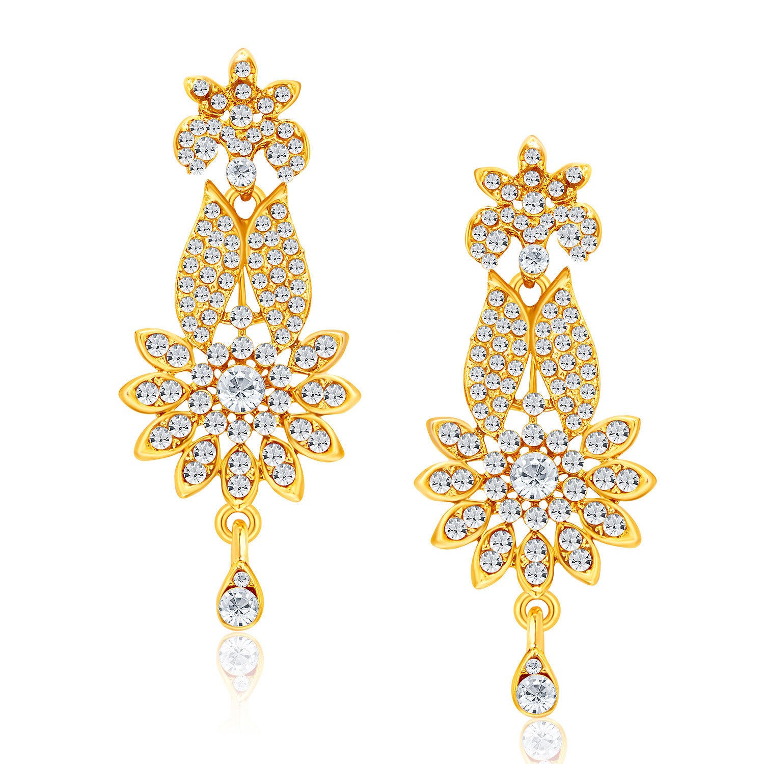 Sukkhi Fabulous Gold Plated AD Necklace Set For Women-5