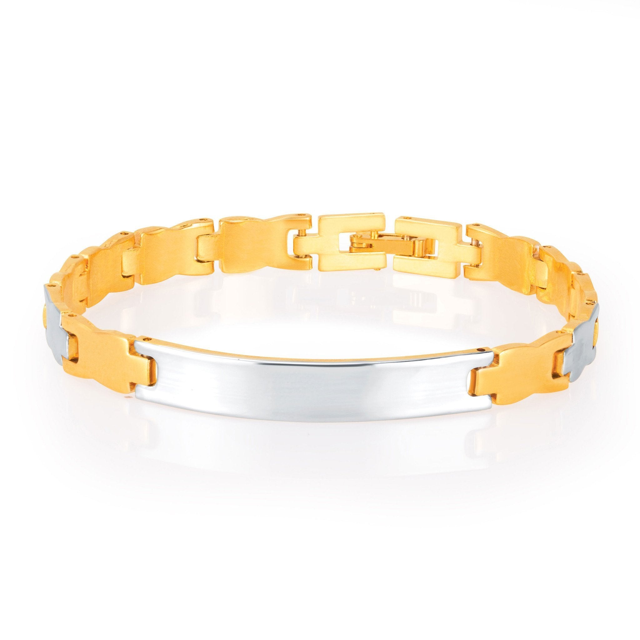 Sukkhi Alluring Gold And Rhodium Plated Bracelet For Men