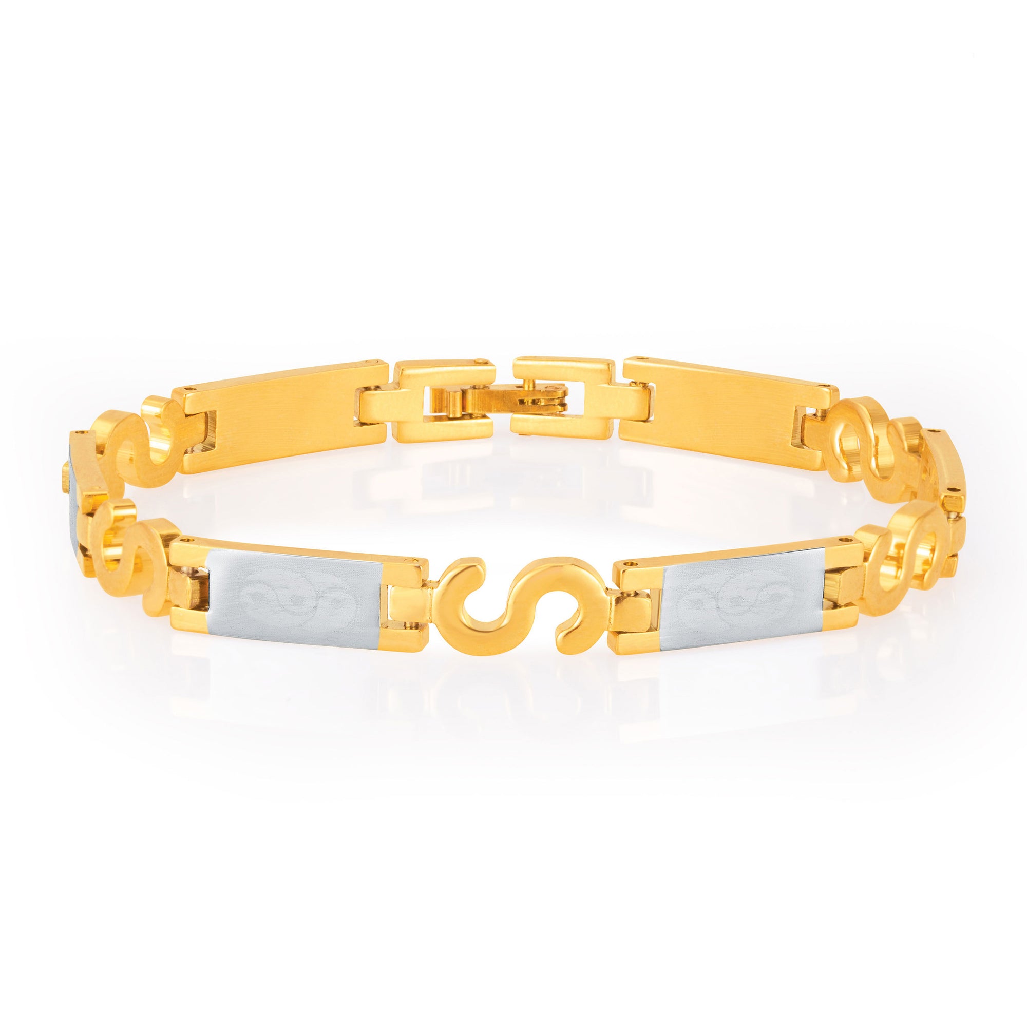 Sukkhi Exquitely Gold and Rhodium Plated Bracelet For Men