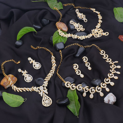 Sukkhi Glimmery 3 Pieces Necklace Set Combo