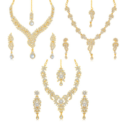 Sukkhi Pleasing 3 Pieces Necklace Set Combo