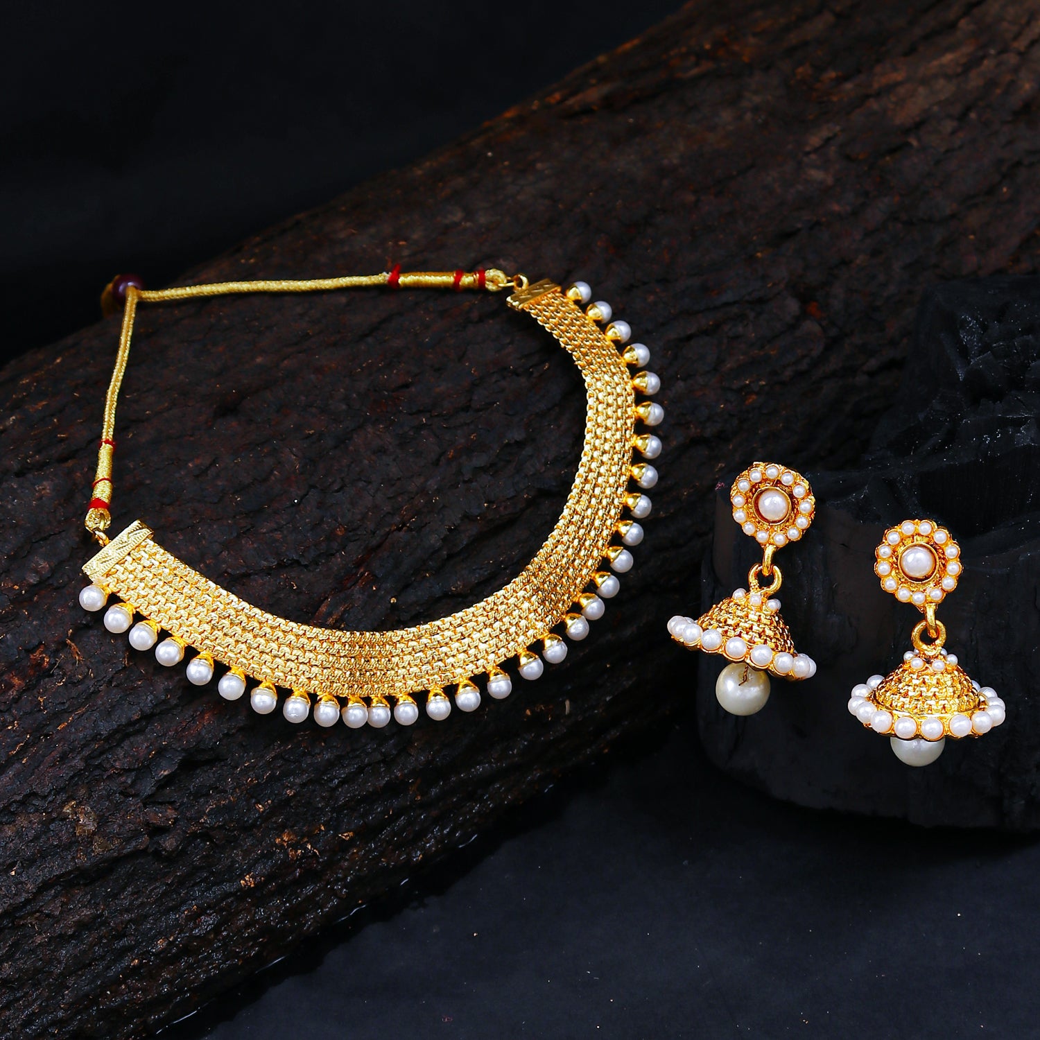 Sukkhi Gold Plated Moti Necklace Set For Women