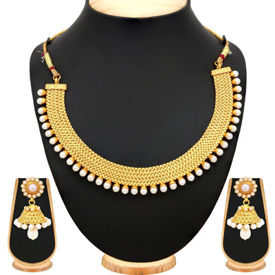 Sukkhi Gold Plated Moti Necklace Set For Women