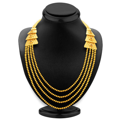 Sukkhi Magnificent Four String Gold Plated Necklace Set For Women-3