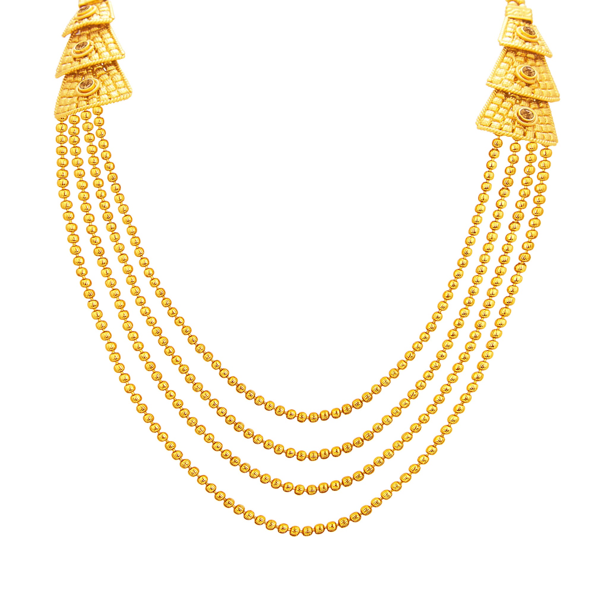 Sukkhi Magnificent Four String Gold Plated Necklace Set For Women-2