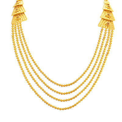 Sukkhi Magnificent Four String Gold Plated Necklace Set For Women-2