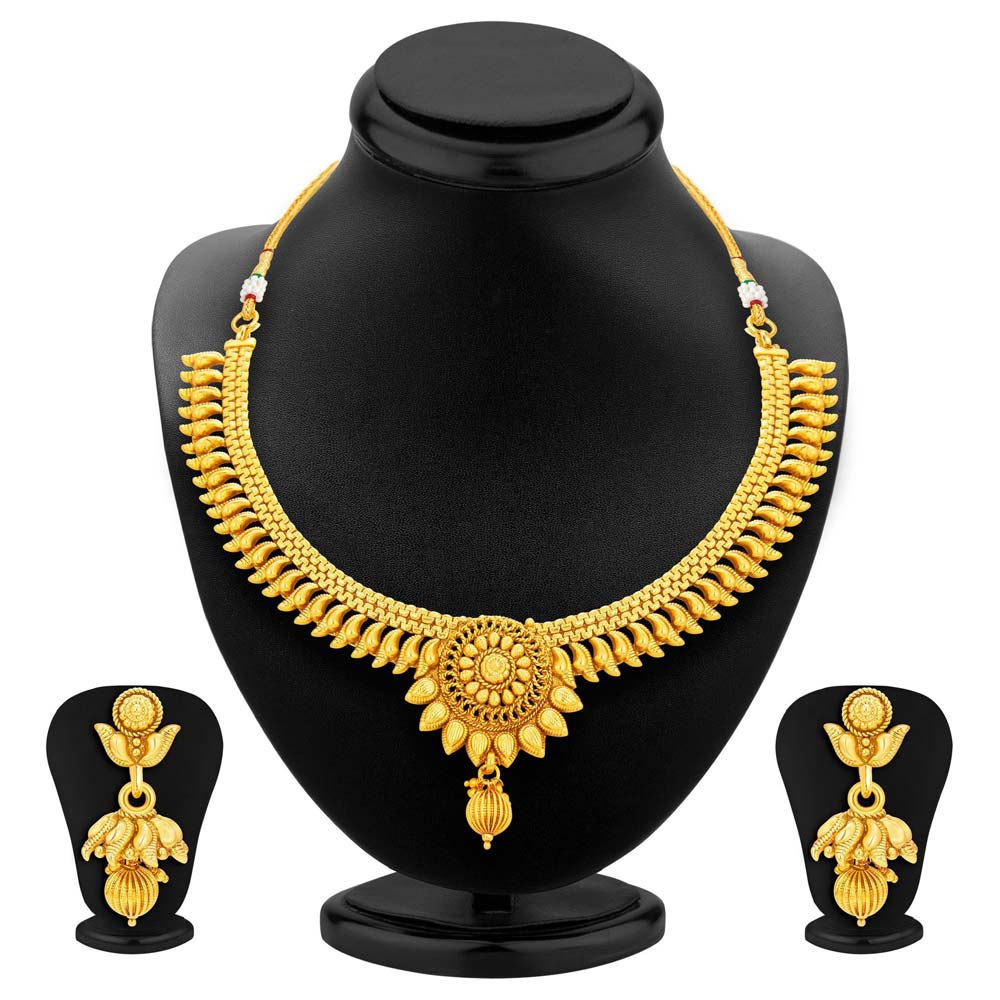 Sukkhi Elegant Gold Plated Necklace Set For Women