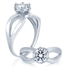 Sukkhi Modern Rhodium Plated Cubic Zirconia Stone Studded Solitaire Ring