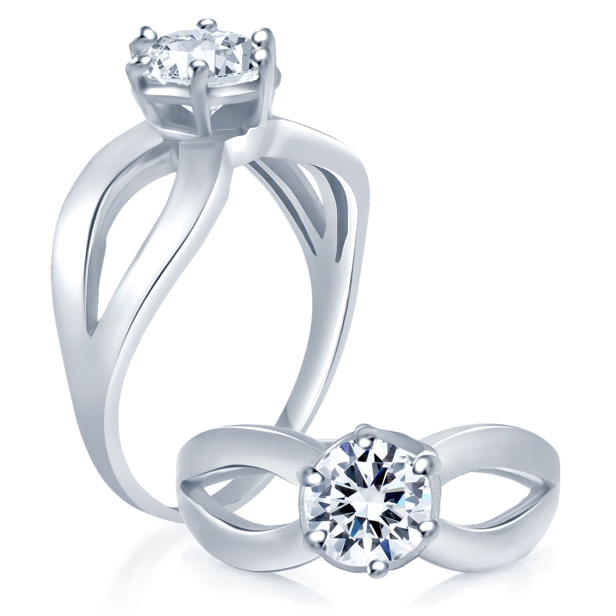 Sukkhi Modern Rhodium Plated Cubic Zirconia Stone Studded Solitaire Ring