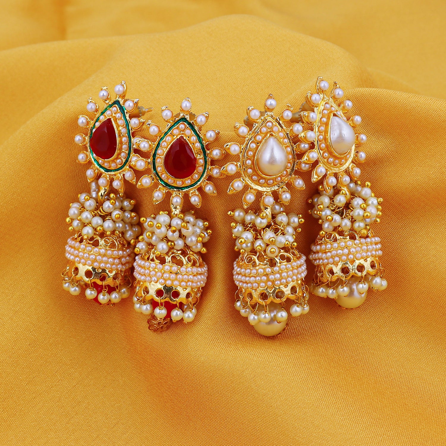 Scintillare by Sukkhi Elegant Gold Plated Stud & Dangle Earring Combo -  Sukkhi.com