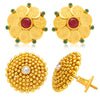 Sukkhi Wavy Laxmi Temple Coin Gold Plated Set Of 2 Pair Earring Combo For Women
