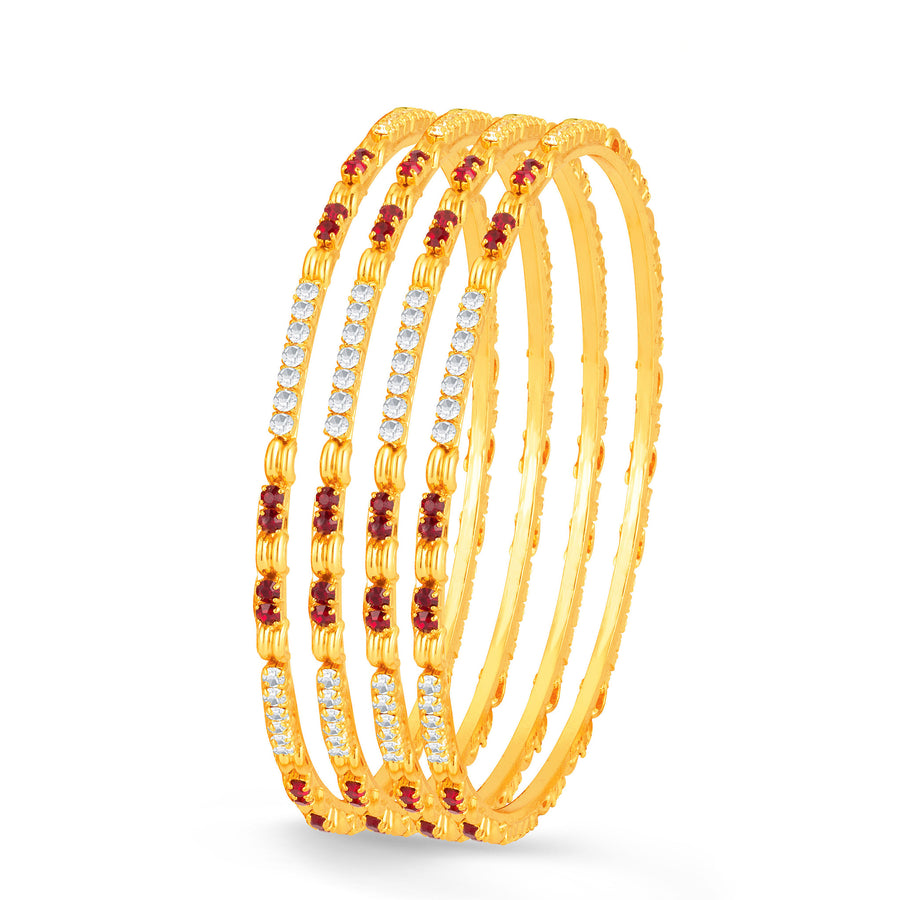Sukkhi Exotic Gold Plated Set OF 4 Australian Diamond Bangle