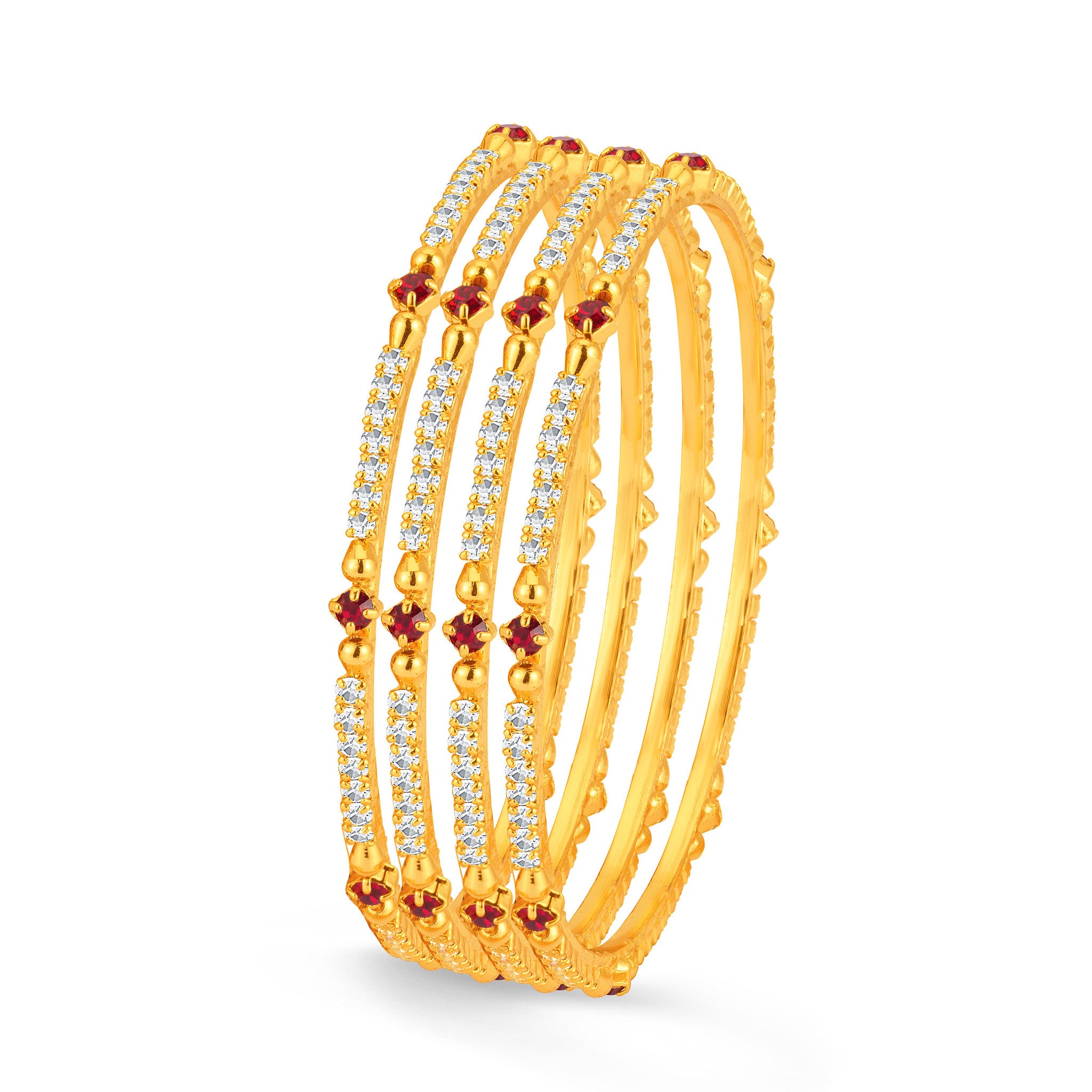 Sukkhi Stylish Gold Plated Set OF 4 Australian Diamond Bangle