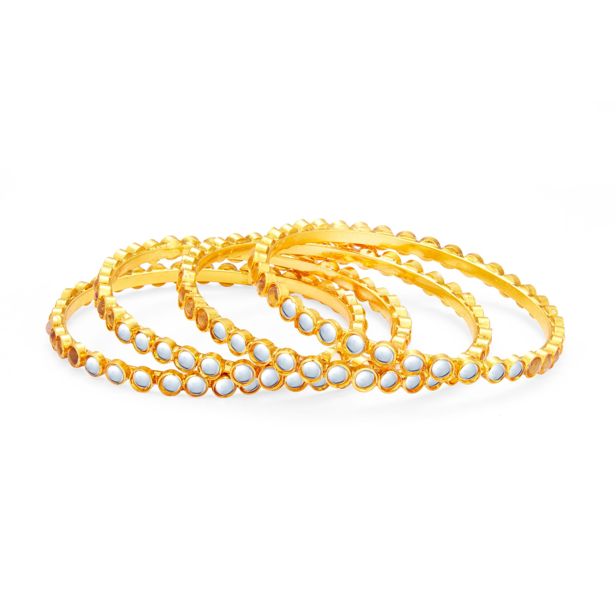 Sukkhi Delightly Gold Plated Kundan Bangle For Women-1