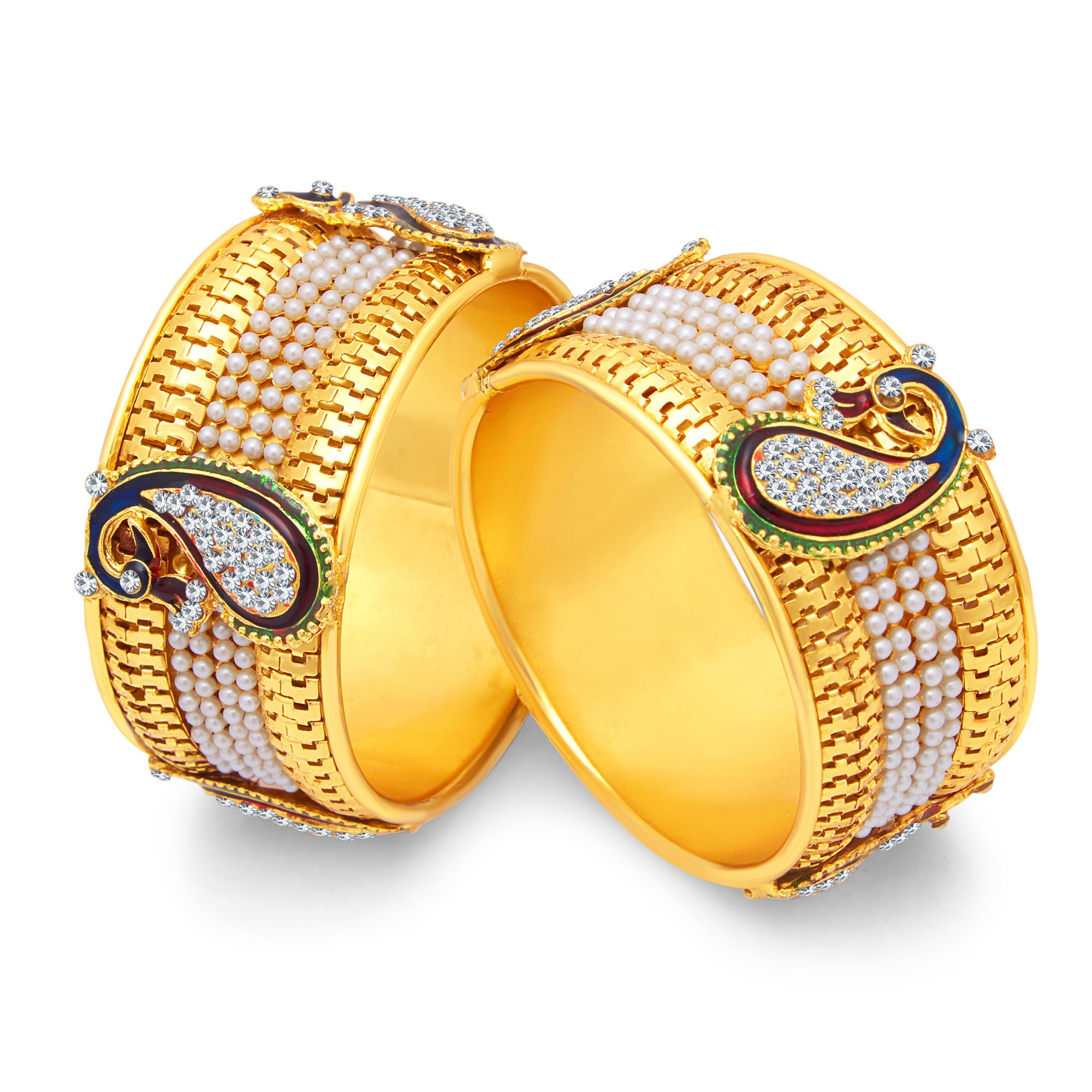 Sukkhi Stylish Peacock Gold Plated Bangle For Women