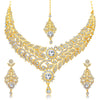 Sukkhi Wavy Gold Plated AD Necklace Set For Women-1