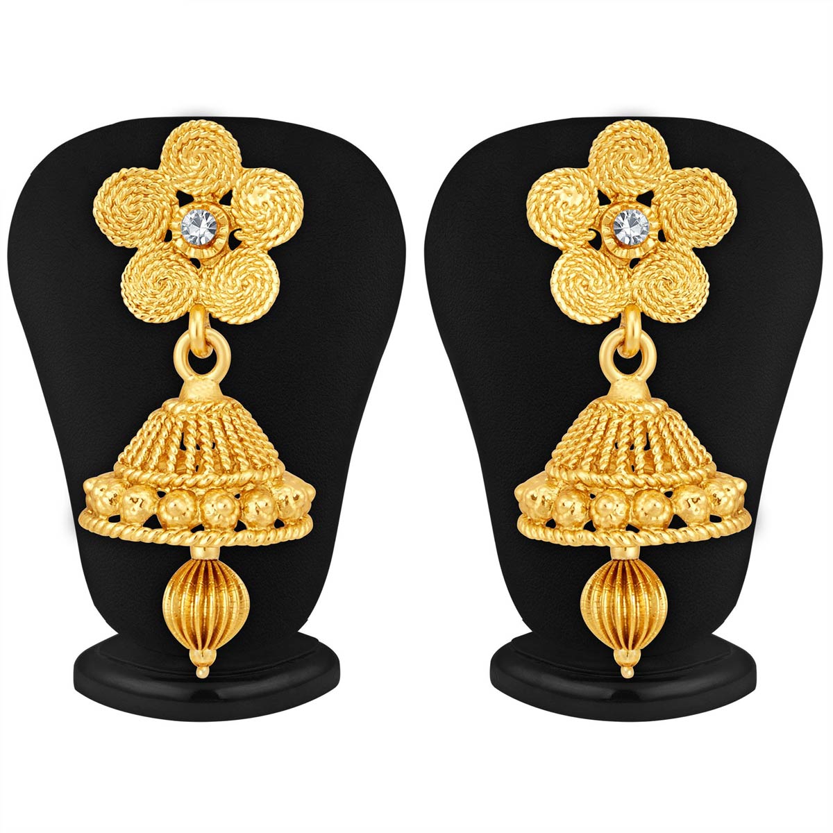 Sukkhi Stylish Jalebi 4 String Gold Plated Necklace Set For Women