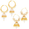 Sukkhi Divine Jhumki Gold Plated Set of 2 Pair Earring Combo For Women