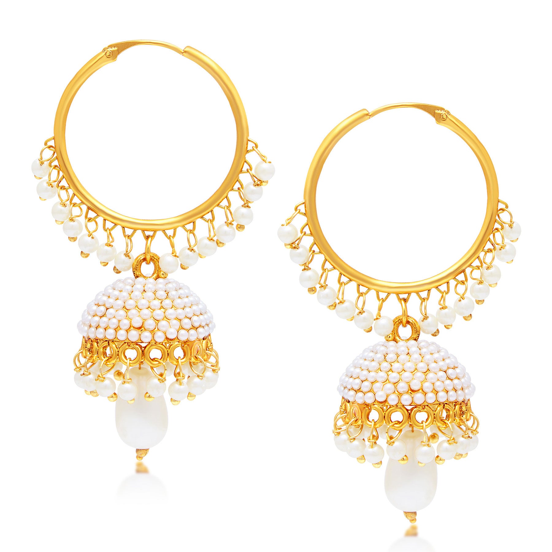 Sukkhi Divine Jhumki Gold Plated Set of Pair Earring Combo For