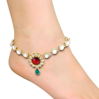 Sukkhi Ritzy Gold Plated Anklet for women