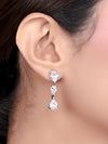 Pissara by Sukkhi Exclusive 925 Sterling Silver Cubic Zirconia Earrings For Women And Girls|with Authenticity Certificate, 925 Stamp & 6 Months Warranty