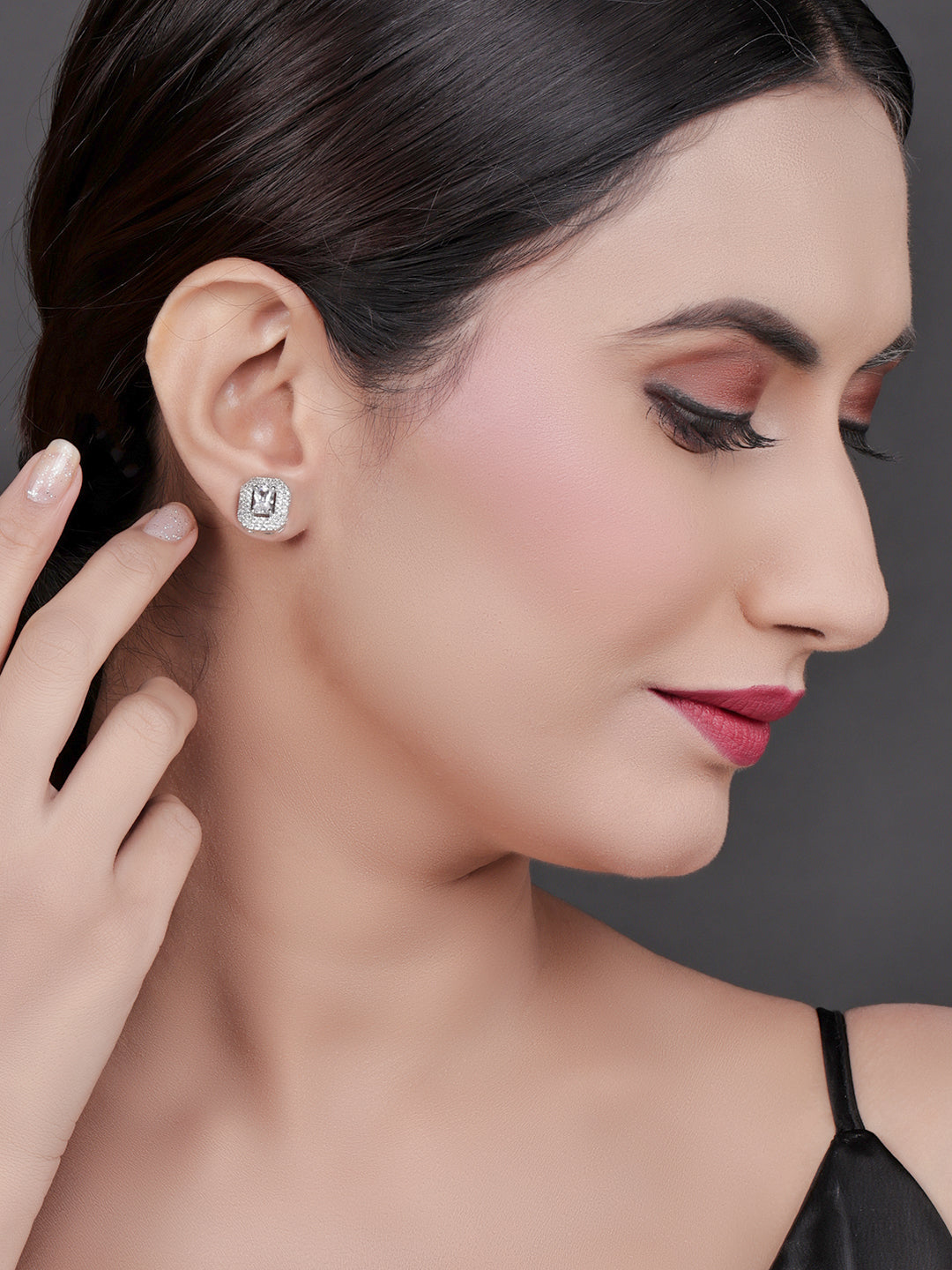 Pissara by Sukkhi Ethnic 925 Sterling Silver Cubic Zirconia Earrings For Women And Girls|with Authenticity Certificate, 925 Stamp & 6 Months Warranty