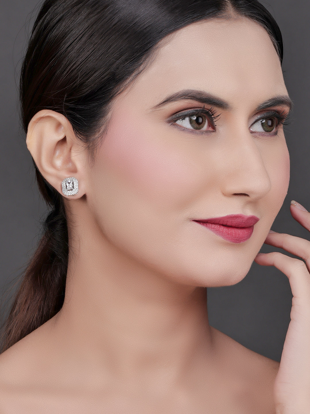 Pissara by Sukkhi Ethnic 925 Sterling Silver Cubic Zirconia Earrings For Women And Girls|with Authenticity Certificate, 925 Stamp & 6 Months Warranty