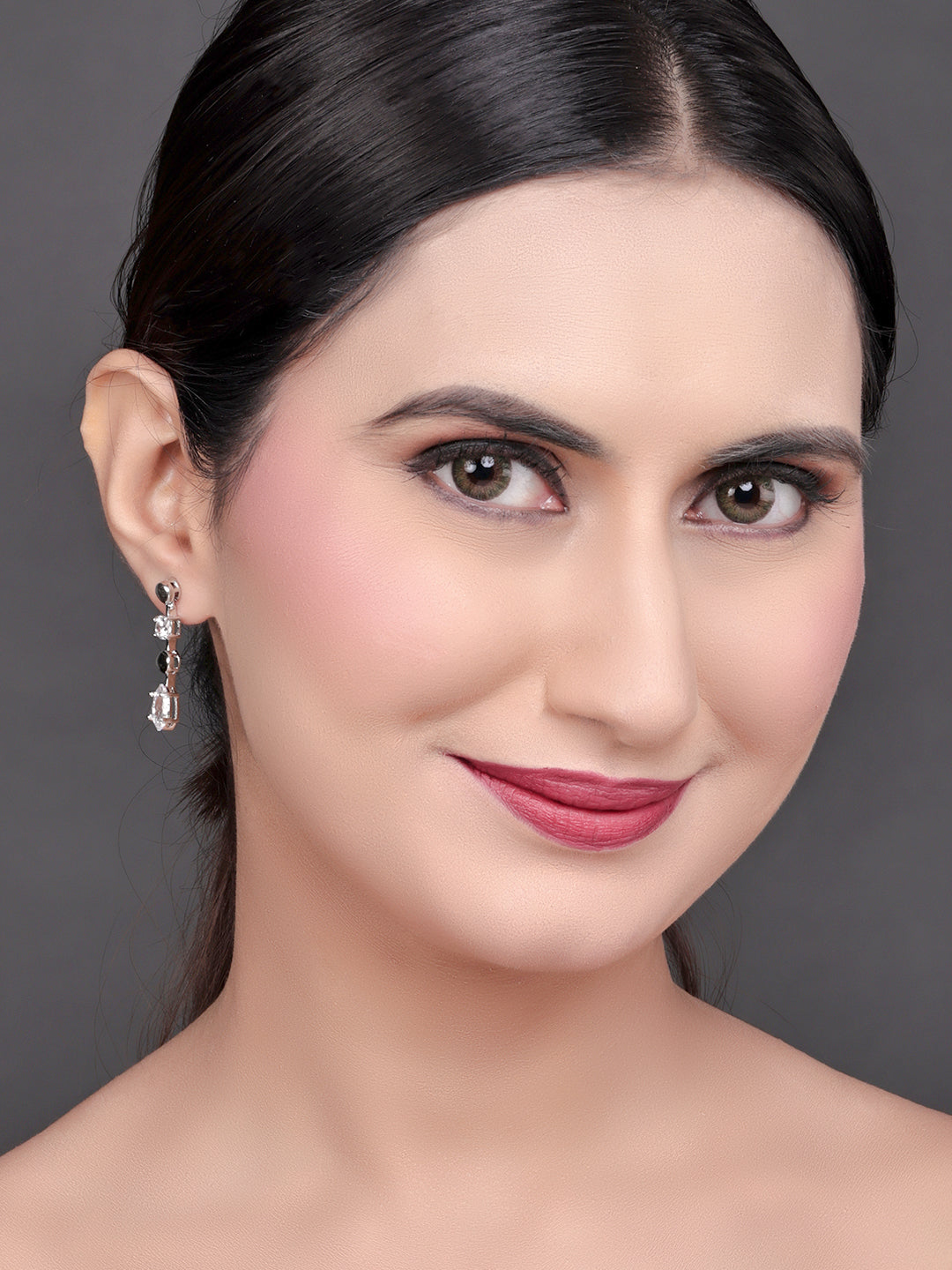 Pissara by Sukkhi Designer 925 Sterling Silver Cubic Zirconia Earrings For Women And Girls|with Authenticity Certificate, 925 Stamp & 6 Months Warranty