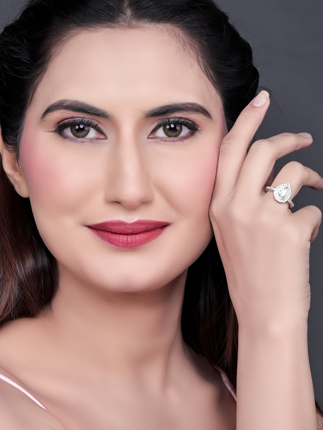 Pissara by Sukkhi Lovely 925 Sterling Silver Cubic Zirconia Finger Ring For Women And Girls|with Authenticity Certificate, 925 Stamp & 6 Months Warranty