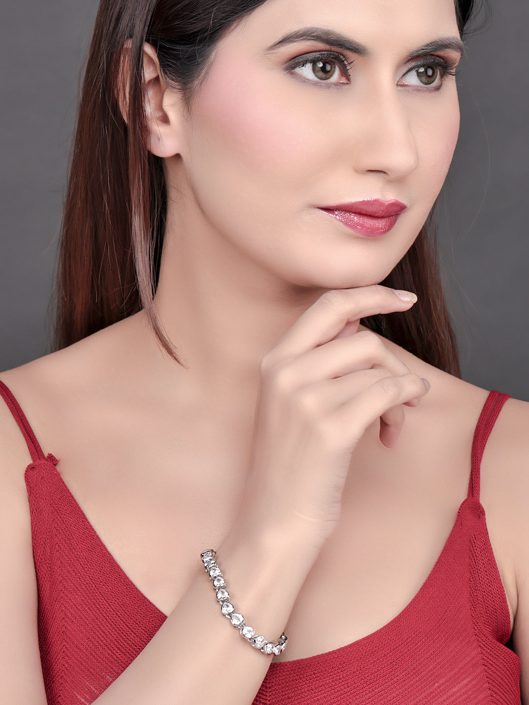 Pissara by Sukkhi Dazzling 925 Sterling Silver Cubic