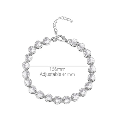 Pissara by Sukkhi Dazzling 925 Sterling Silver Cubic Zirconia Bracelets For Women And Girls|with Authenticity Certificate, 925 Stamp & 6 Months Warranty
