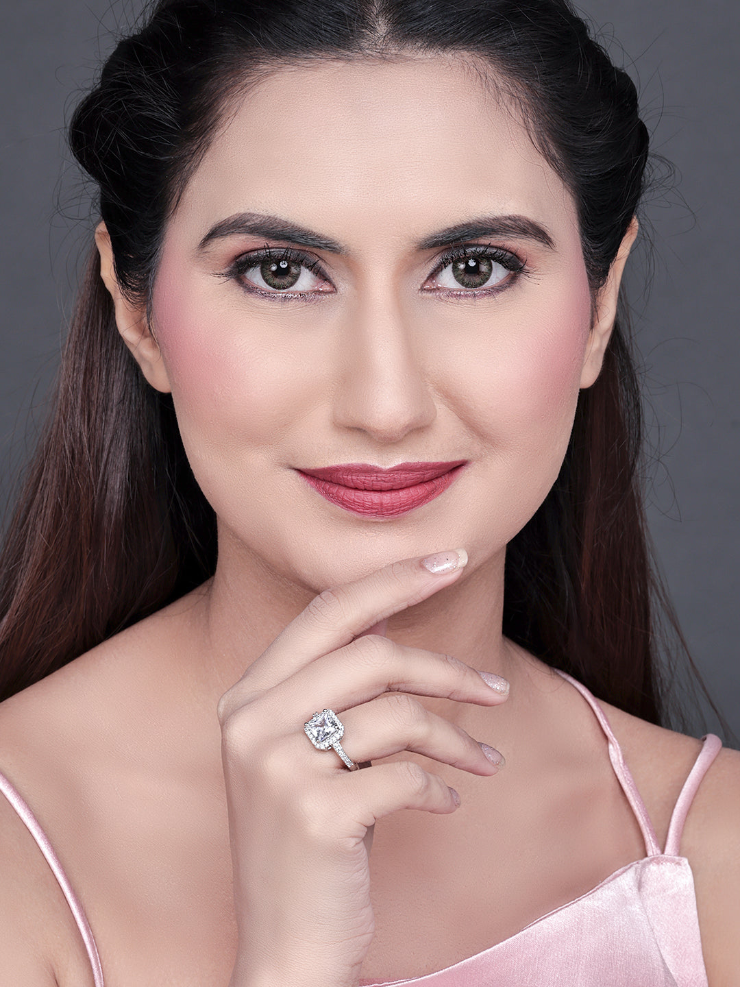 Pissara by Sukkhi Trendy 925 Sterling Silver Cubic Zirconia Finger Ring For Women And Girls|with Authenticity Certificate, 925 Stamp & 6 Months Warranty