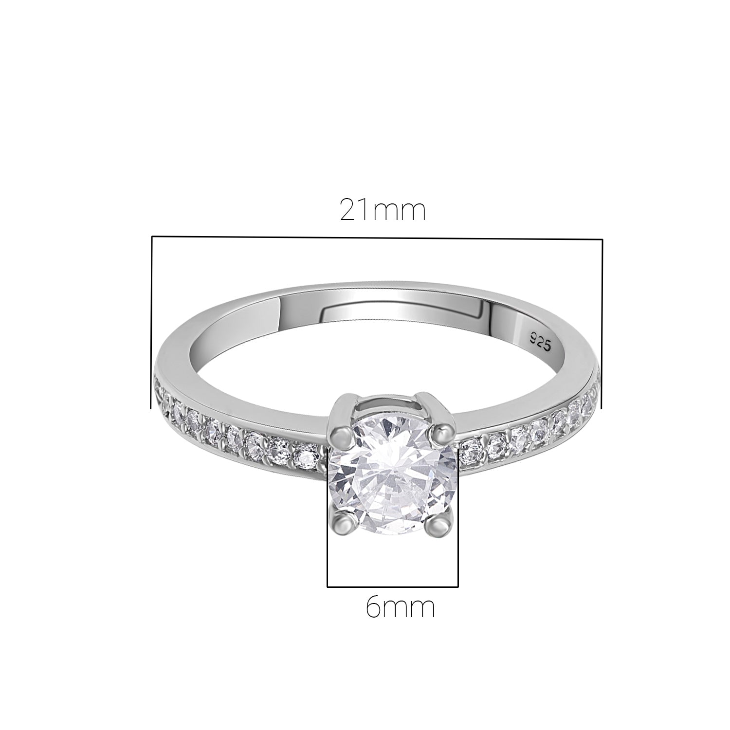 Pissara by Sukkhi Splendid 925 Sterling Silver Cubic Zirconia Finger Ring For Women And Girls|with Authenticity Certificate, 925 Stamp & 6 Months Warranty