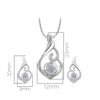 Pissara by Sukkhi Glittery 925 Sterling Silver Cubic Zirconia Pendant Set For Women And Girls|with Authenticity Certificate, 925 Stamp & 6 Months Warranty
