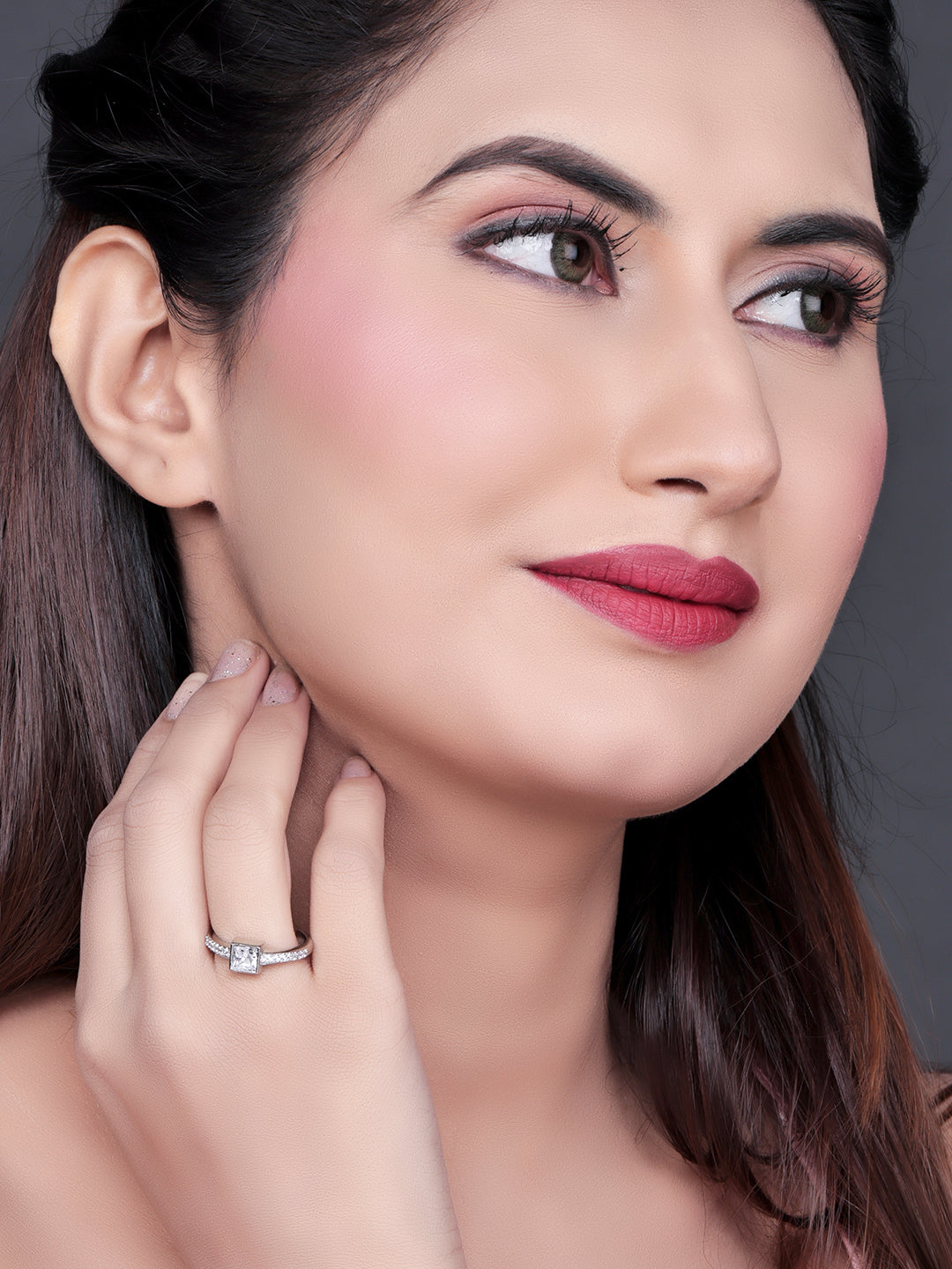 Pissara by Sukkhi Lovely 925 Sterling Silver Cubic Zirconia Finger Ring For Women And Girls|with Authenticity Certificate, 925 Stamp & 6 Months Warranty