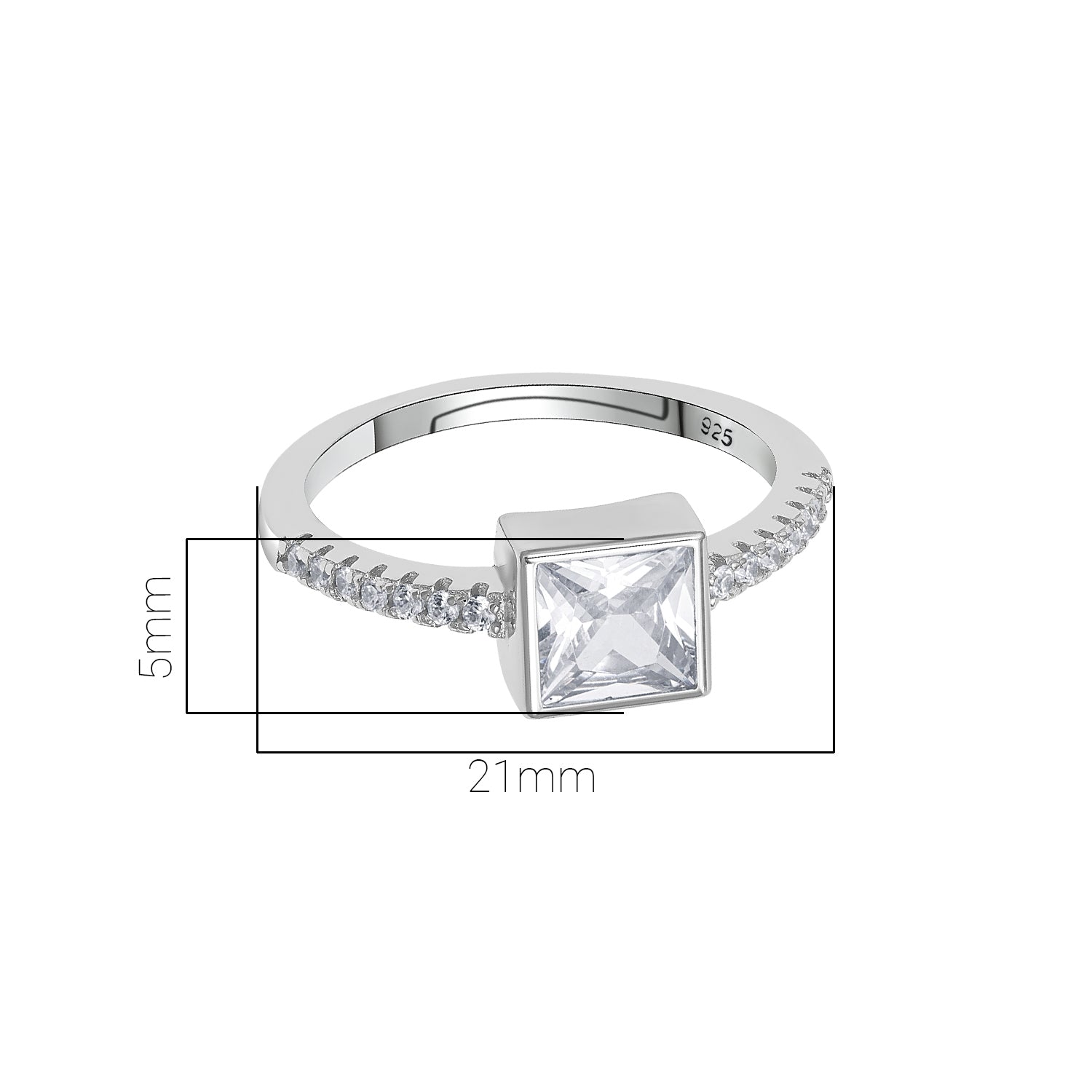 Pissara by Sukkhi Lovely 925 Sterling Silver Cubic Zirconia Finger Ring For Women And Girls|with Authenticity Certificate, 925 Stamp & 6 Months Warranty