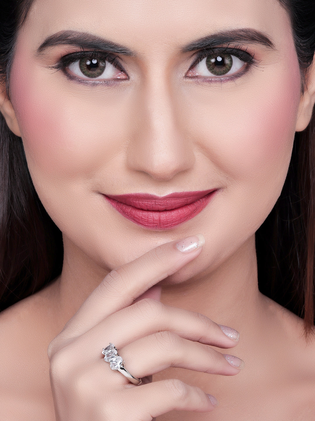 Pissara by Sukkhi Eye 925 Sterling Silver Cubic Zirconia Finger Ring For Women And Girls|with Authenticity Certificate, 925 Stamp & 6 Months Warranty