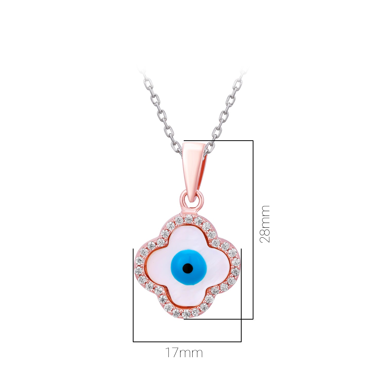 Orecchini Donna POPLYKE In Argento 925 Con Motivo Shamrock E Occhio Evil Eye - 27x11 Mm, Ipoallergenici, Regalo In Confezione