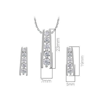 Pissara by Sukkhi Fashionable 925 Sterling Silver Cubic Zirconia Pendant Set For Women And Girls|with Authenticity Certificate, 925 Stamp & 6 Months Warranty